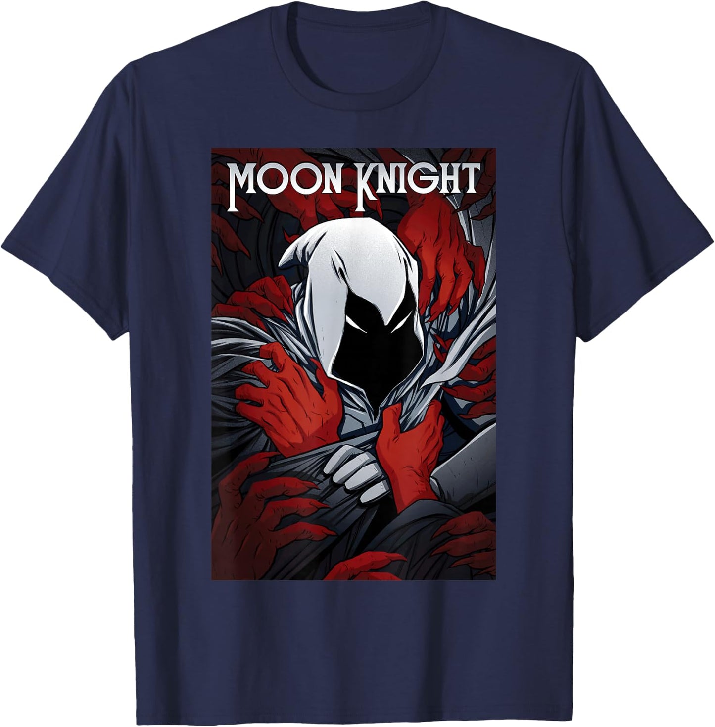 Marvel Moon Knight Choked Comic Cover T-Shirt - T-Shirt | Navy