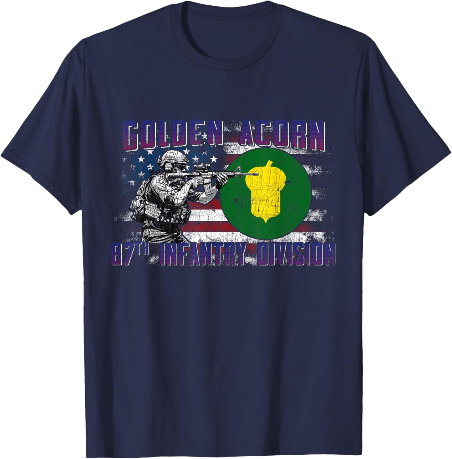 87th Infantry Division 87th ID Golden Acorn Division Gifts T-Shirt - T-Shirt | Navy