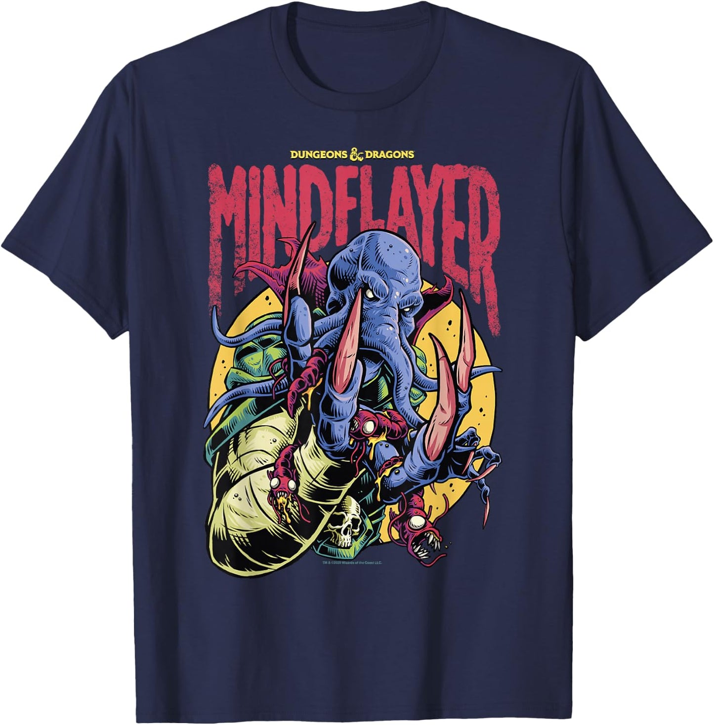 Dungeons & Dragons Mindflayer Logo T-Shirt - T-Shirt | Navy