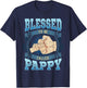 Blessed To Be Called Pappy Gifts Pappy Fathers Day T-Shirt - T-Shirt | Navy