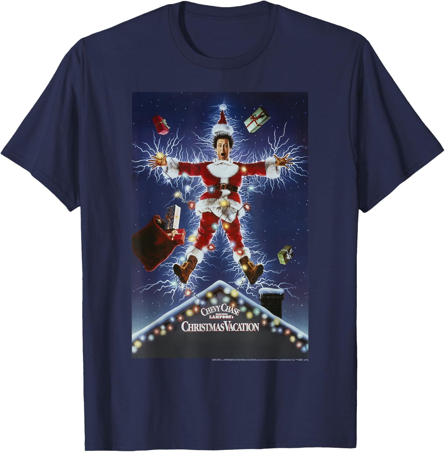 National Lampoon's Christmas Vacation Classic Movie Poster T-Shirt - T-Shirt | Navy