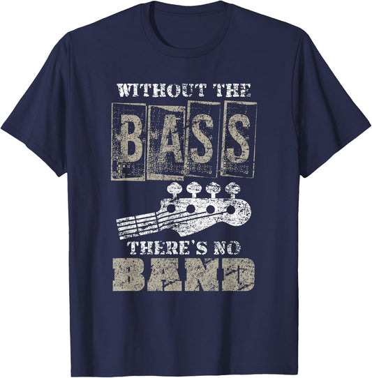 Music Lover Gift Bass Player Bass Guitar T-Shirt - T-Shirt | Navy