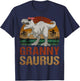 Grannysaurus T Rex Dinosaur Granny Saurus Retro Mother's Day T-Shirt - T-Shirt | Navy