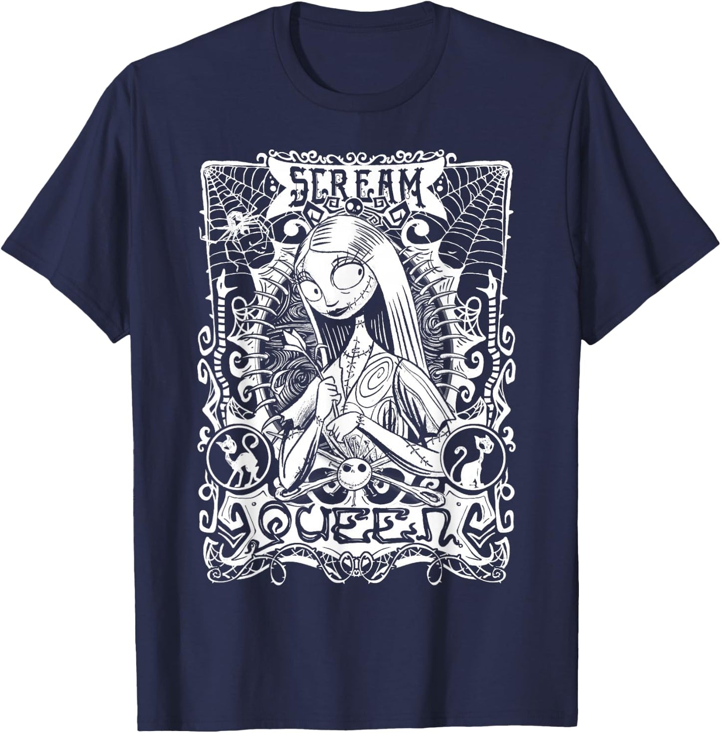Disney The Nightmare Before Christmas Sally Portrait T-Shirt - T-Shirt | Navy