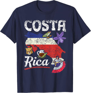 Costa Rica Holidays Costa Rican Travel Costa Rica T-Shirt - T-Shirt | Navy