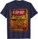 Zombie Zone Warning Sign T-Shirt - T-Shirt | Navy