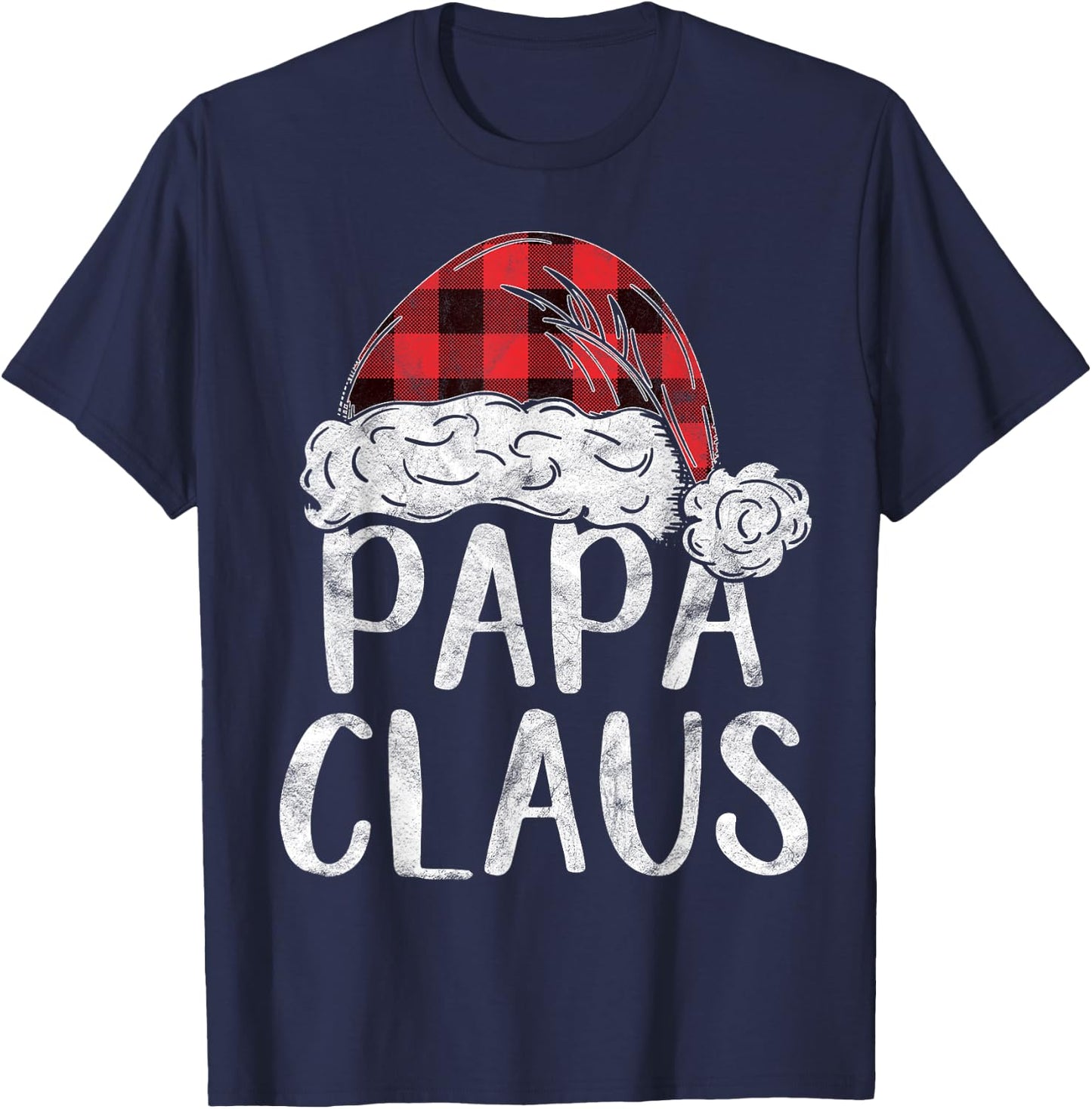 Papa Claus Christmas Costume Gift Santa Matching Family Xmas T-Shirt - T-Shirt | Navy