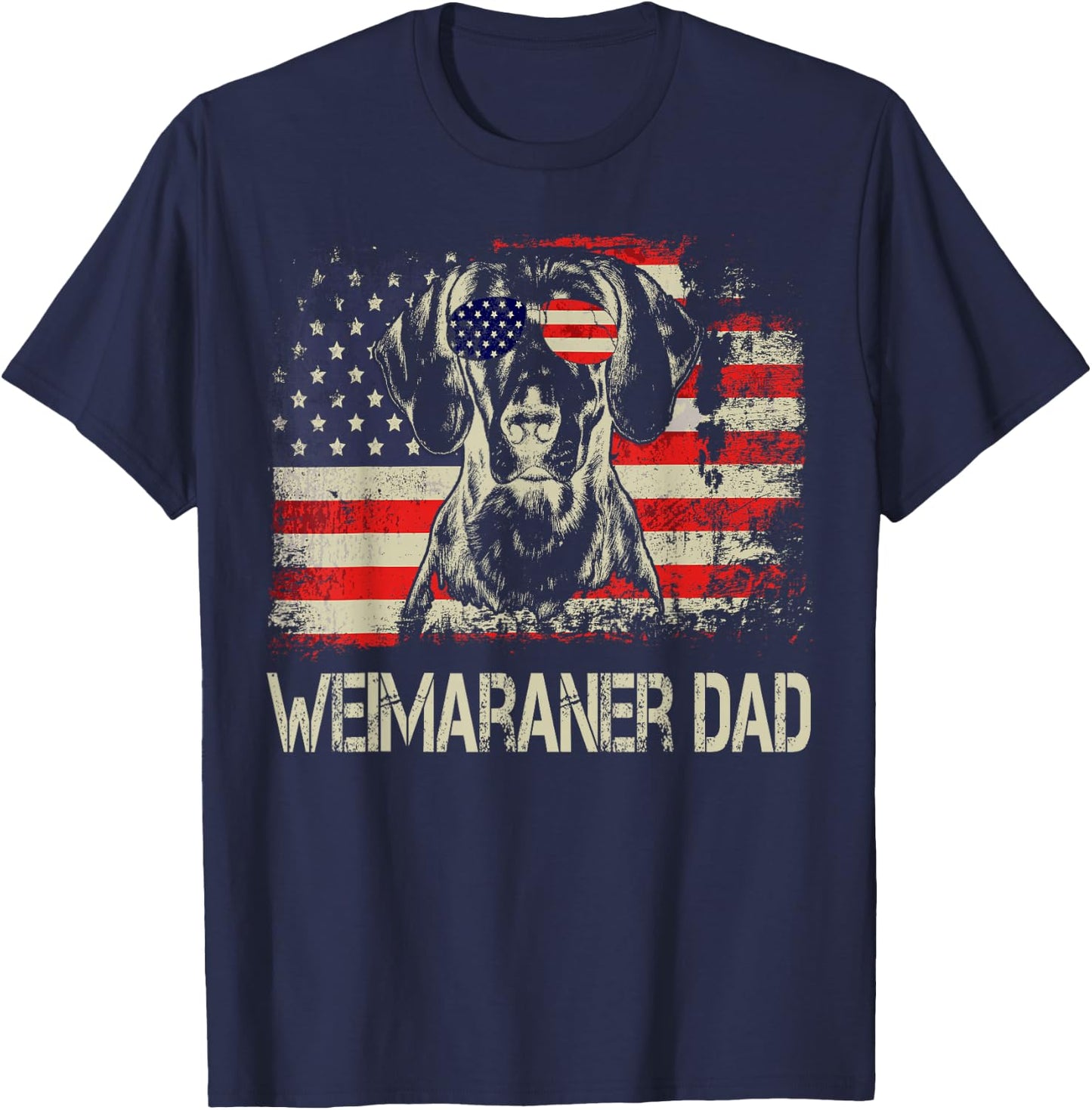 Weimaraner Dad for all who like dogs T-Shirt - T-Shirt | Navy