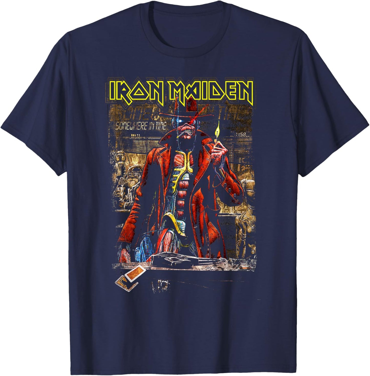 Iron Maiden - Stranger Sepia T-Shirt - T-Shirt | Navy