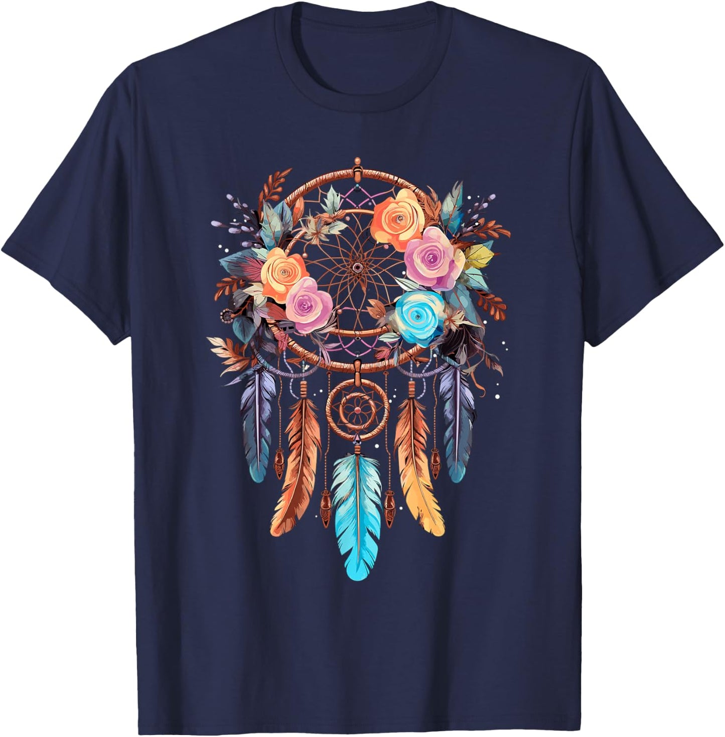 Boho Dream Catcher T-Shirt - T-Shirt | Navy