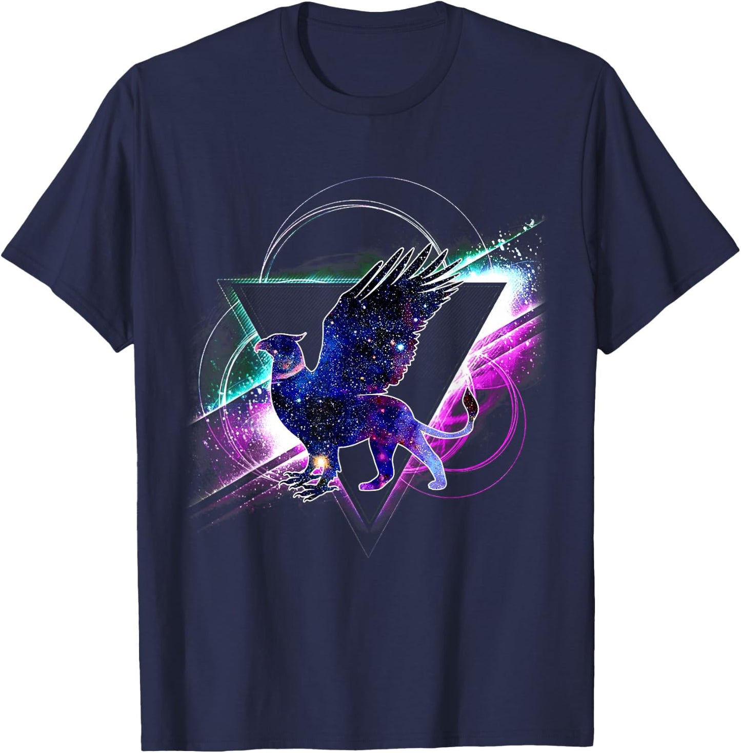Aesthetic Galaxy Griffin T-Shirt - T-Shirt | Navy
