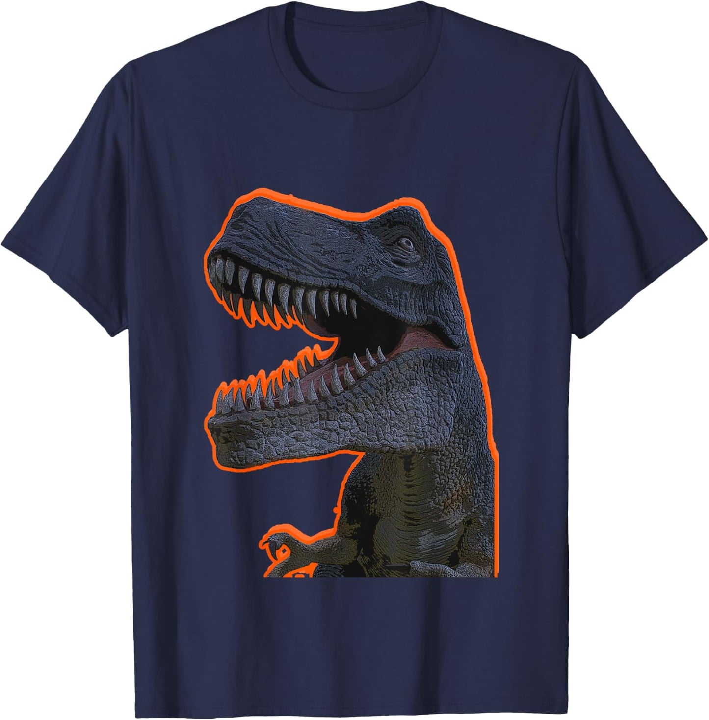 Glowing Orange T-Rex trex T rex Tyrannosaurus Rex T-Shirt - T-Shirt | Navy