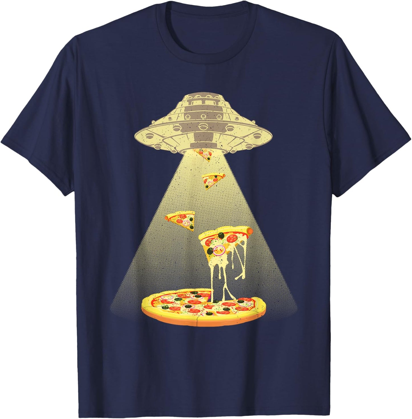 Cool Pizza Art Women Kids Italian Food Pizza Lover T-Shirt - T-Shirt | Navy
