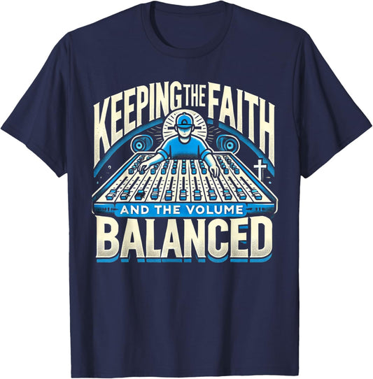 Recording Engineer Audio Church Sound Tech Church Sound Guy T-Shirt - T-Shirt | Navy