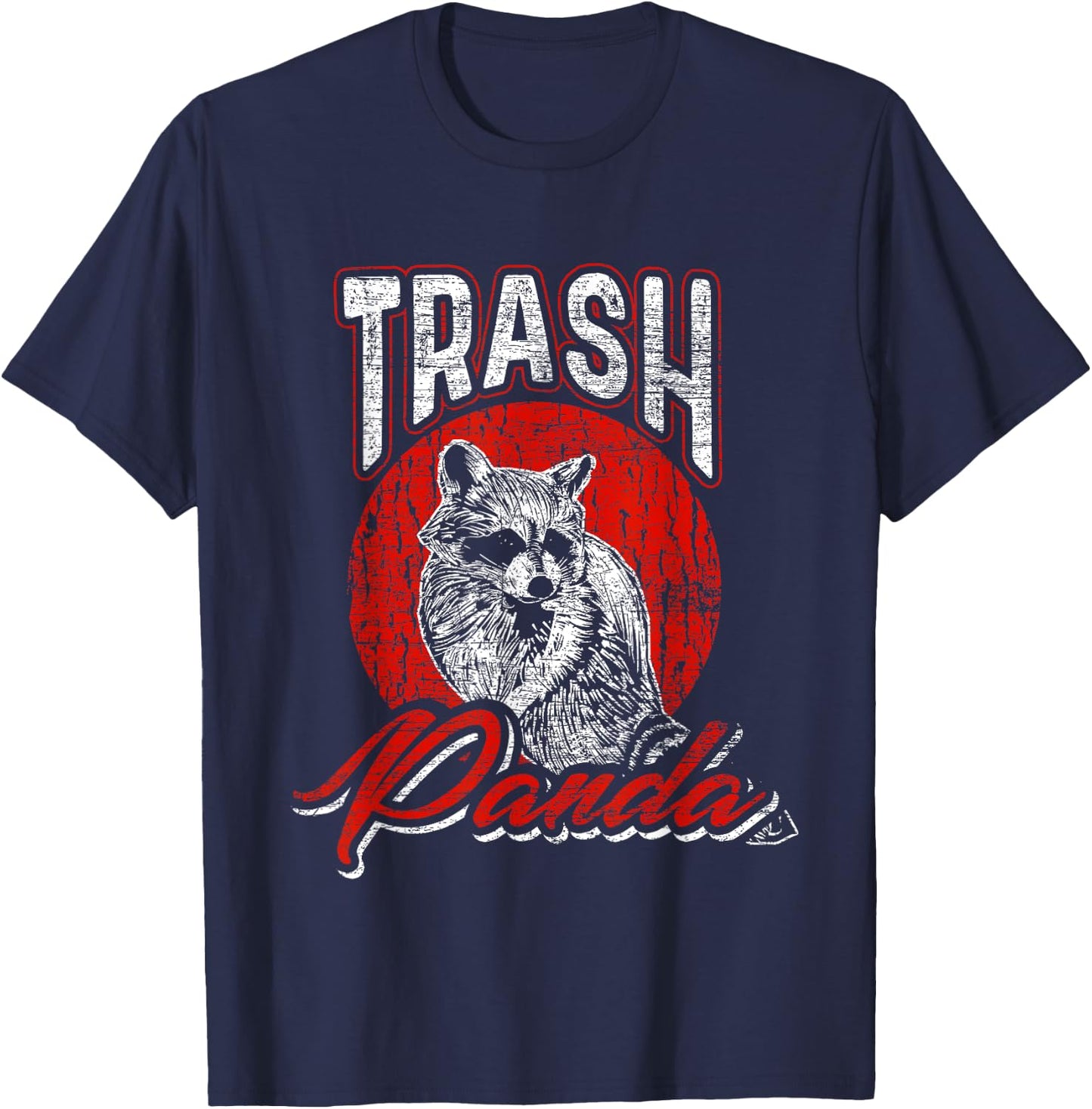 Trash Panda Raccoon T-Shirt - T-Shirt | Navy