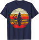 Spider Monkey Sunset Retro Style Safari Vintage 70s T-Shirt - T-Shirt | Navy