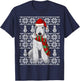 Santa Hat Xmas Bedlington Terrier Ugly Christmas T-Shirt - T-Shirt | Navy