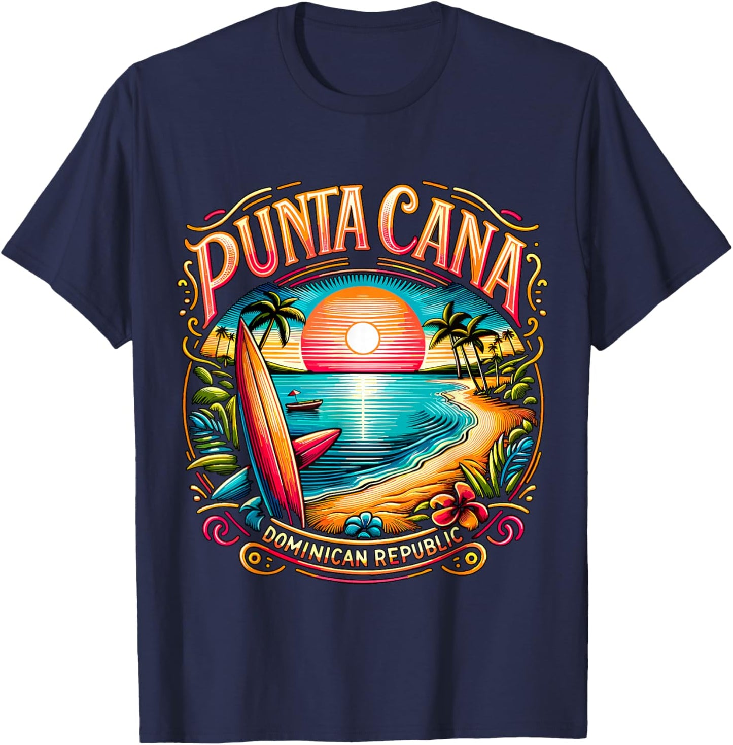 Punta Cana Dominican Republic Vacation Beach T-Shirt - T-Shirt | Navy