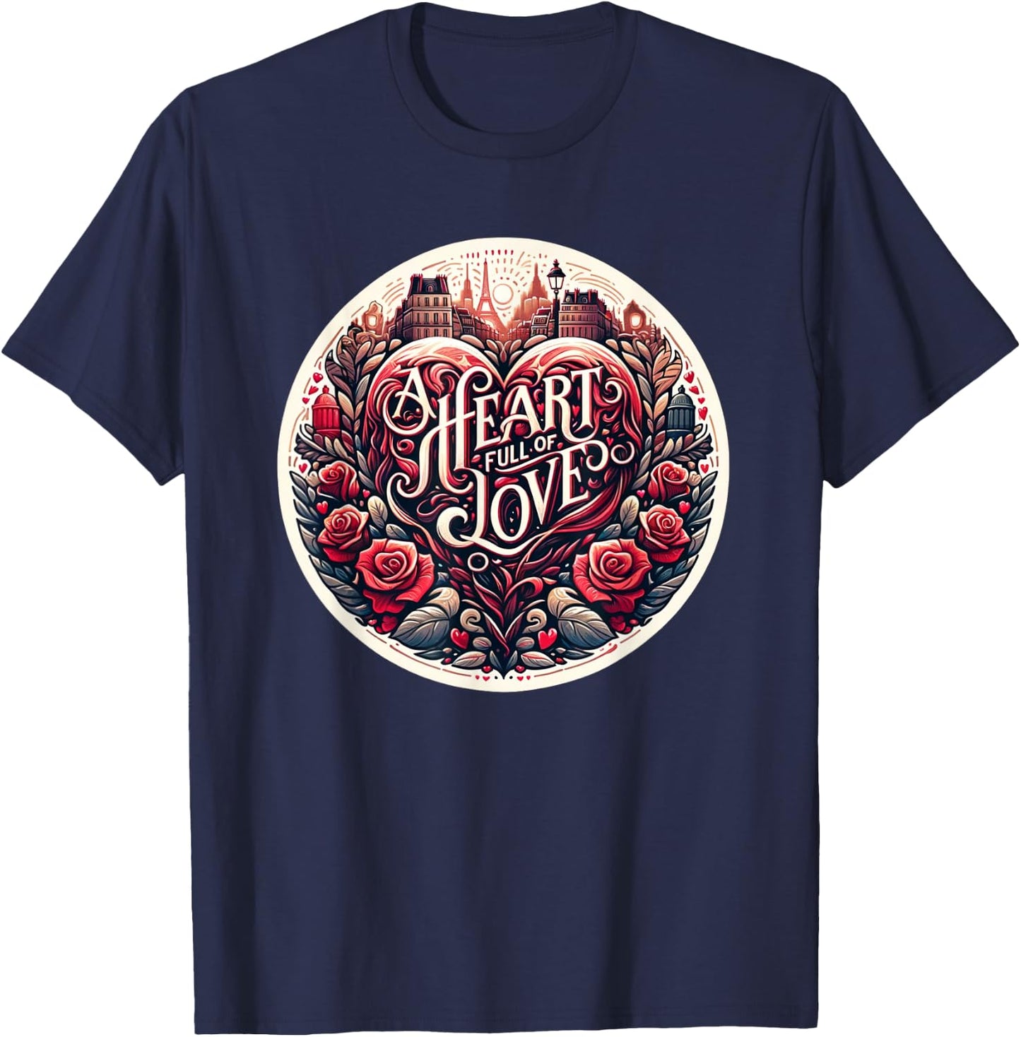 A Heart Full Of Love French Revolution Les Mis T-Shirt - T-Shirt | Navy