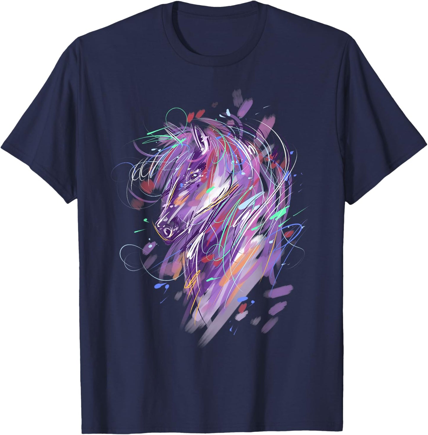 Horse Shirt Women Girls Horseback Riding Horse Lover T-Shirt - T-Shirt | Navy