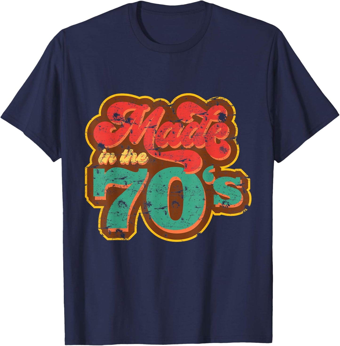 Made in the 70s | Retro Vintage 70s Style T-Shirt - T-Shirt | Navy