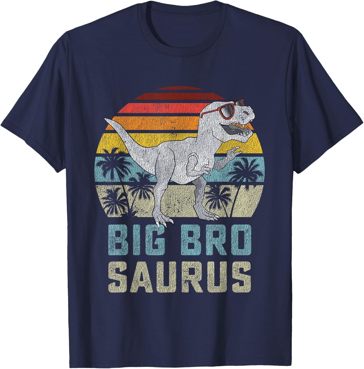 Bigbrosaurus T Rex Dinosaur Big Bro Saurus Brother Family T-Shirt - T-Shirt | Navy