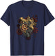 Steampunk Heart Robot Cosplay Scifi Mechanical Gears Anatomy T-Shirt - T-Shirt | Navy