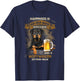 Happiness is an old man with a beer and a rottweiler T-Shirt - T-Shirt | Navy