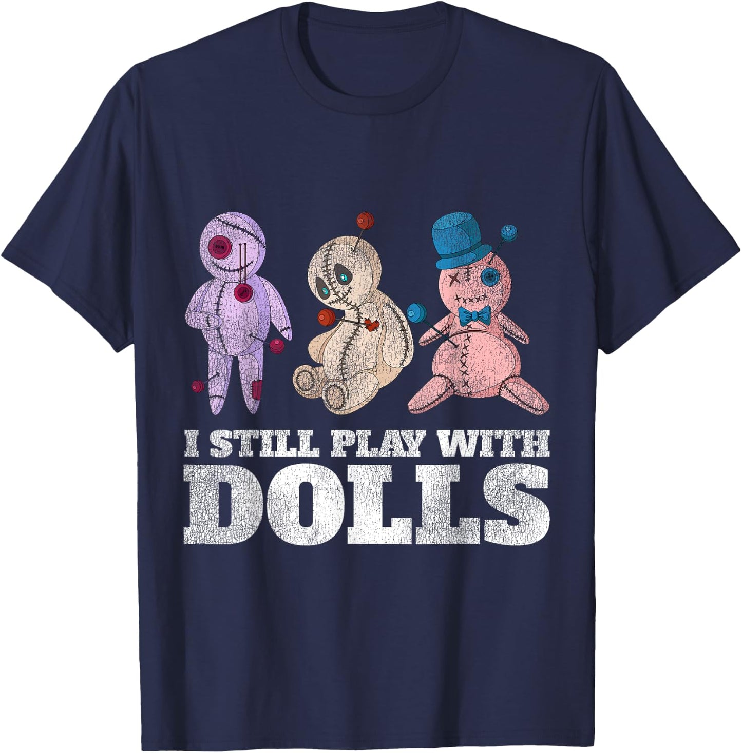 Scary Witch Voodoo Doll Women Gift Funny Halloween T-Shirt - T-Shirt | Navy