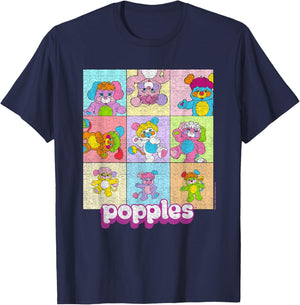 Popples Popple Squares T-Shirt - T-Shirt | Navy