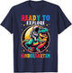 Kids Back to School Kindergarten Astronaut Dinosaur boys T-Shirt - T-Shirt | Navy