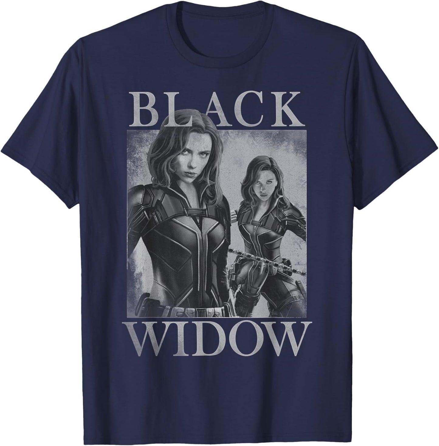 Marvel Black Widow Double Portrait T-Shirt - T-Shirt | Navy