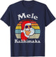 Mele Kalikimaka Retro Christmas Santa Shaka Hawaii Short Sleeve T-Shirt - T-Shirt | Navy
