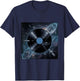 Vinyl Record Planet with Orbiting Satellites Spaceships T-Shirt - T-Shirt | Navy