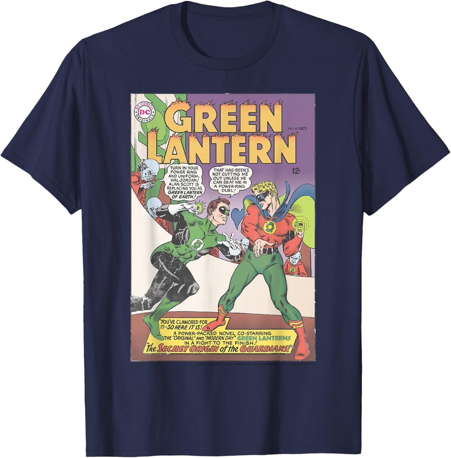 DC Comics The Green Lantern Comic Cover T-Shirt - T-Shirt | Navy