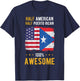 American Puerto Rican Flag - Half American Half Puerto Rican T-Shirt - T-Shirt | Navy