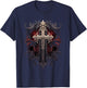 Gothic Cross Goths Design Filigree Victorian Cross T-Shirt - T-Shirt | Navy