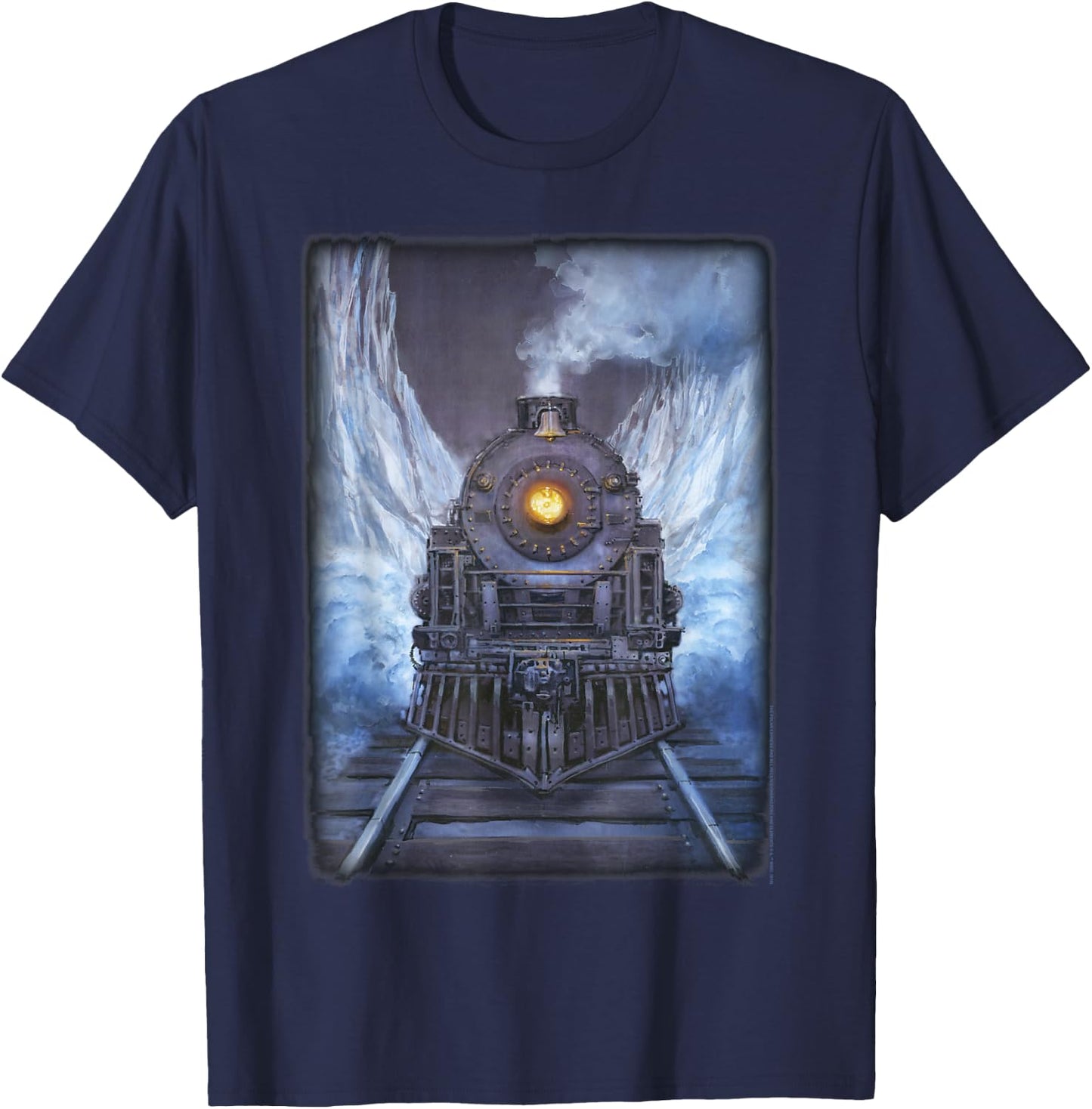 The Polar Express Train Poster T-Shirt - T-Shirt | Navy