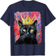King Queen Black Cat T-Shirt - T-Shirt | Navy
