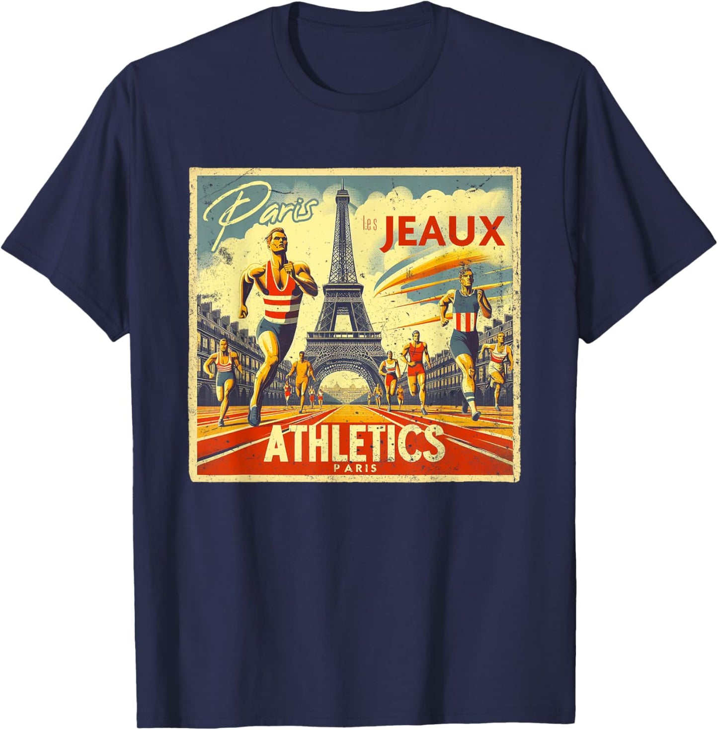 Paris The Games Athletics T-Shirt - T-Shirt | Navy