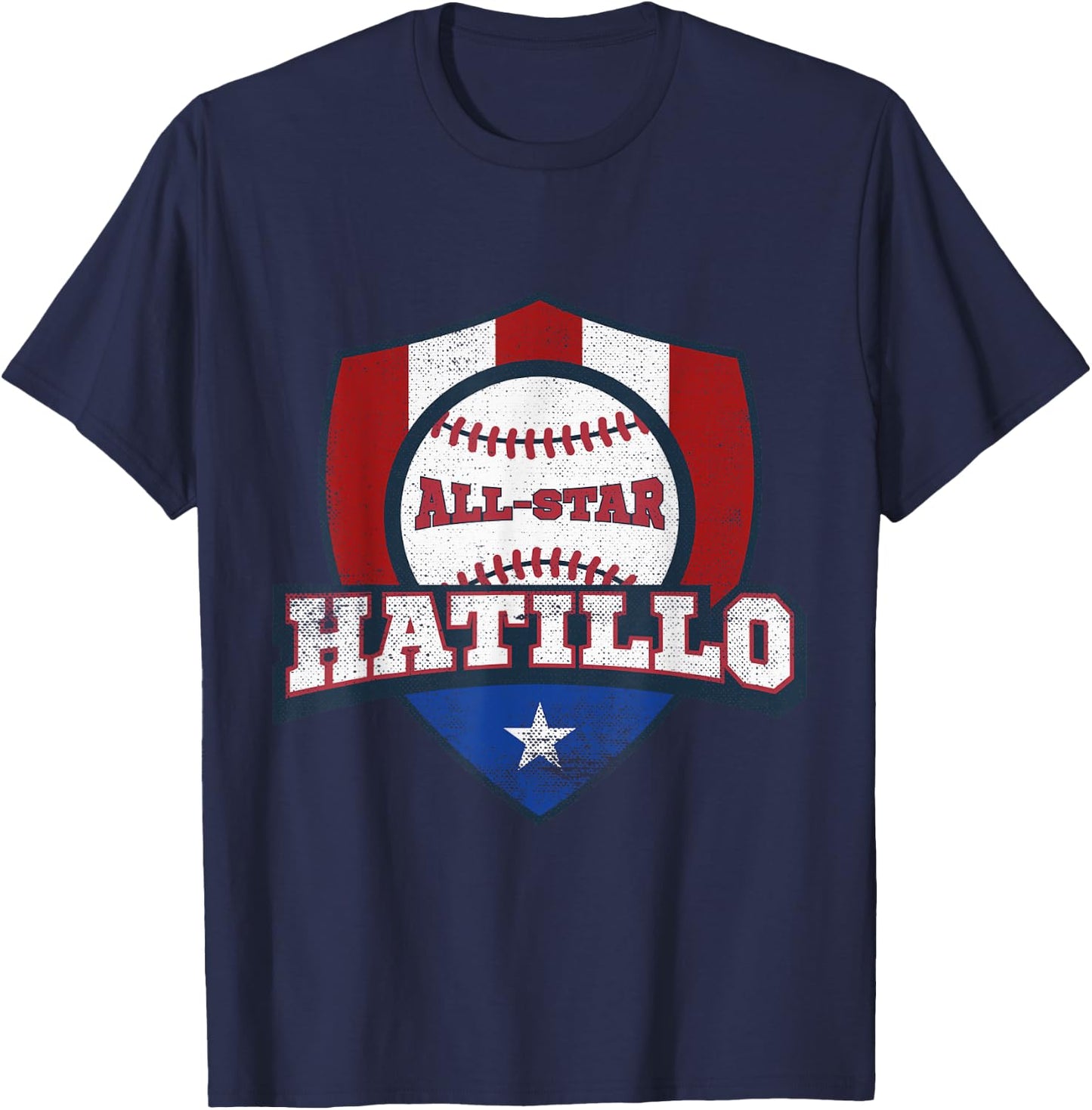 Hatillo Puerto Rico Camisa Puerto Rican World PR Baseball T-Shirt - T-Shirt | Navy