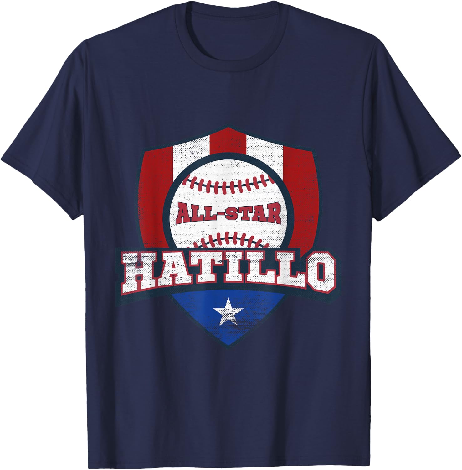 Hatillo Puerto Rico Camisa Puerto Rican World PR Baseball T-Shirt - T-Shirt | Navy