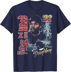 Boyz in The Hood Doughboy Poster Short Sleeve T-Shirt - T-Shirt | Navy