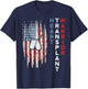 Heart Transplant Recipient Heart Flag US Surgery Survivor T-Shirt - T-Shirt | Navy
