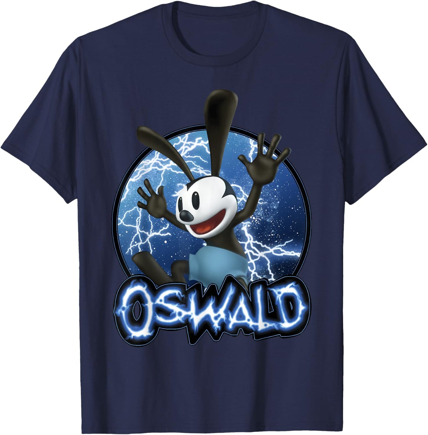 Disney Epic Mickey Oswald Lightning Portrait T-Shirt - T-Shirt | Navy