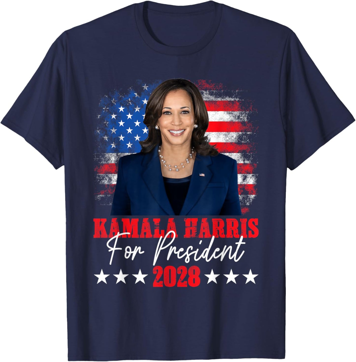 Harris 2028 Vote President Kamala Harris Election 2028 T-Shirt - T-Shirt | Navy