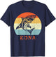 Kona, Hawaii Vintage Shark Retro Throwback Vacation T-Shirt - T-Shirt | Navy