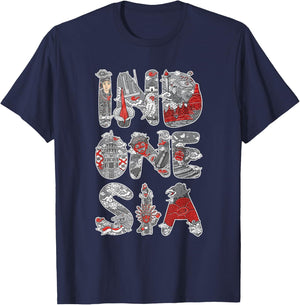 Asia Borobudur Temple Indonesia T-Shirt - T-Shirt | Navy