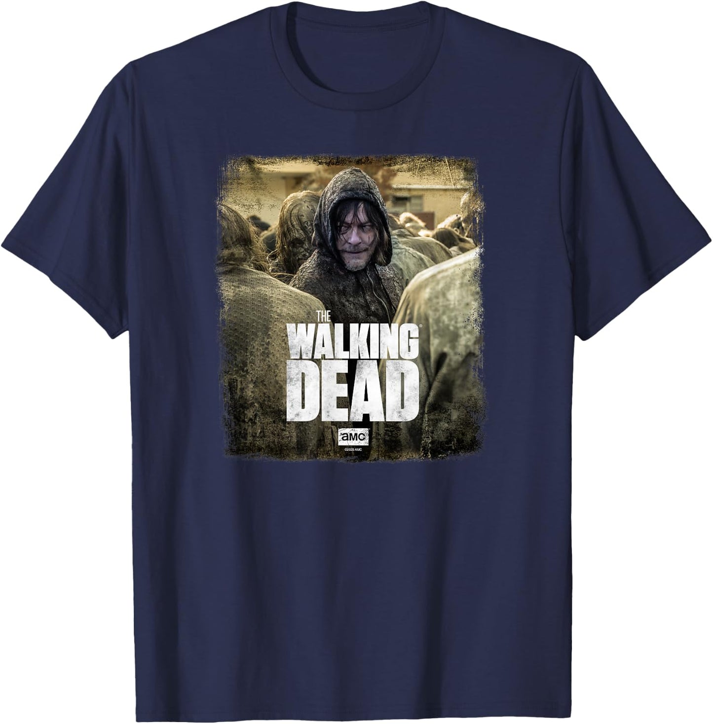 Walking Dead Daryl Dixon X - Men's Black Short Sleeve T-Shirt - T-Shirt | Navy