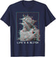 Life's A Glitch - Vaporwave 80s 90s Aesthetic Greek Statue T-Shirt - T-Shirt | Navy